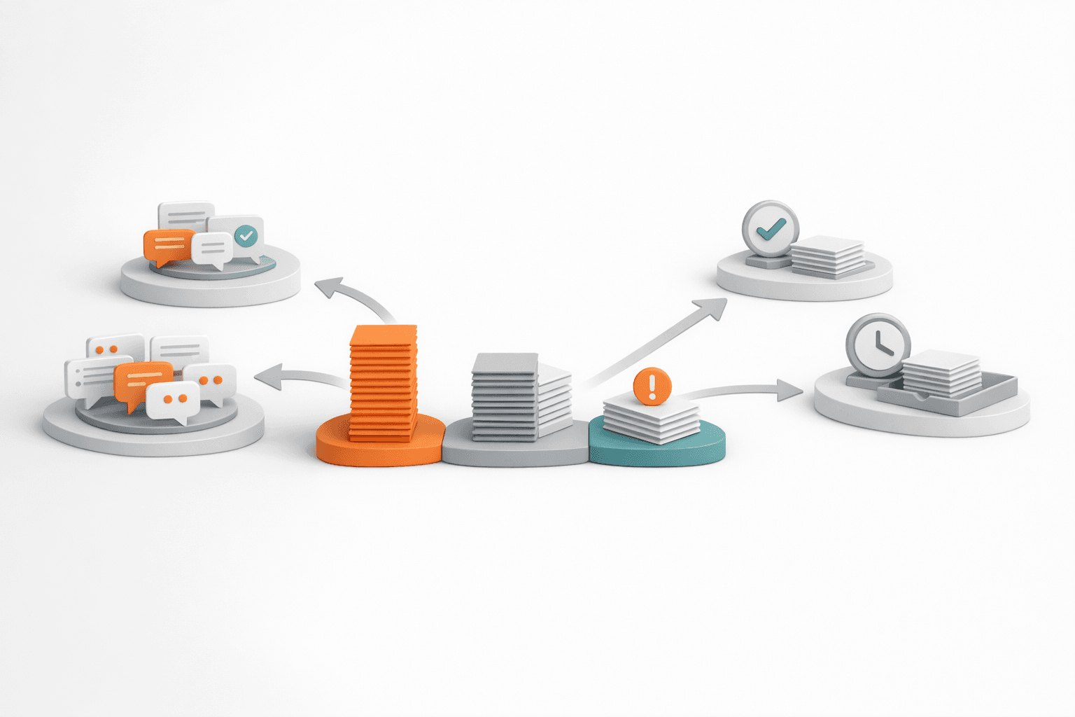 Visualisierung fuer gebuendelte Ticket- und Anfragefluesse